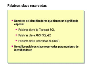 1. introduccion a transact-sql | PPT