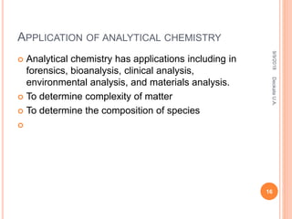 1 introduciton to analytical chemistry1 | PPTX