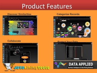 Product FeaturesDiscover SimilaritiesCategorize RecordsCollaborateProtect Your Data