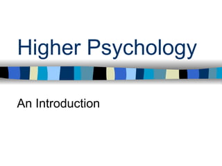 Higher Psychology An Introduction 