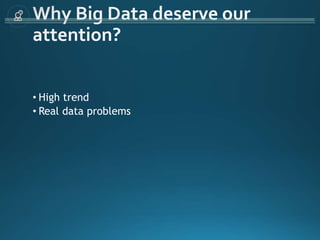 • High trend
• Real data problems
 