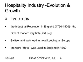 1  introduction to hospitaliy industry