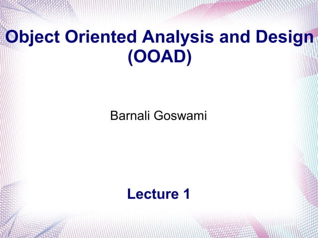 1 introduction of OOAD | PPT