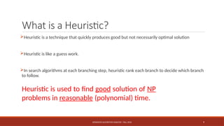 Theory of Optimality Algorithms & Heuristics | PPTX