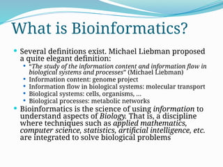 Comprehensive Introduction to Bioinformatics and Molecular Biology ...