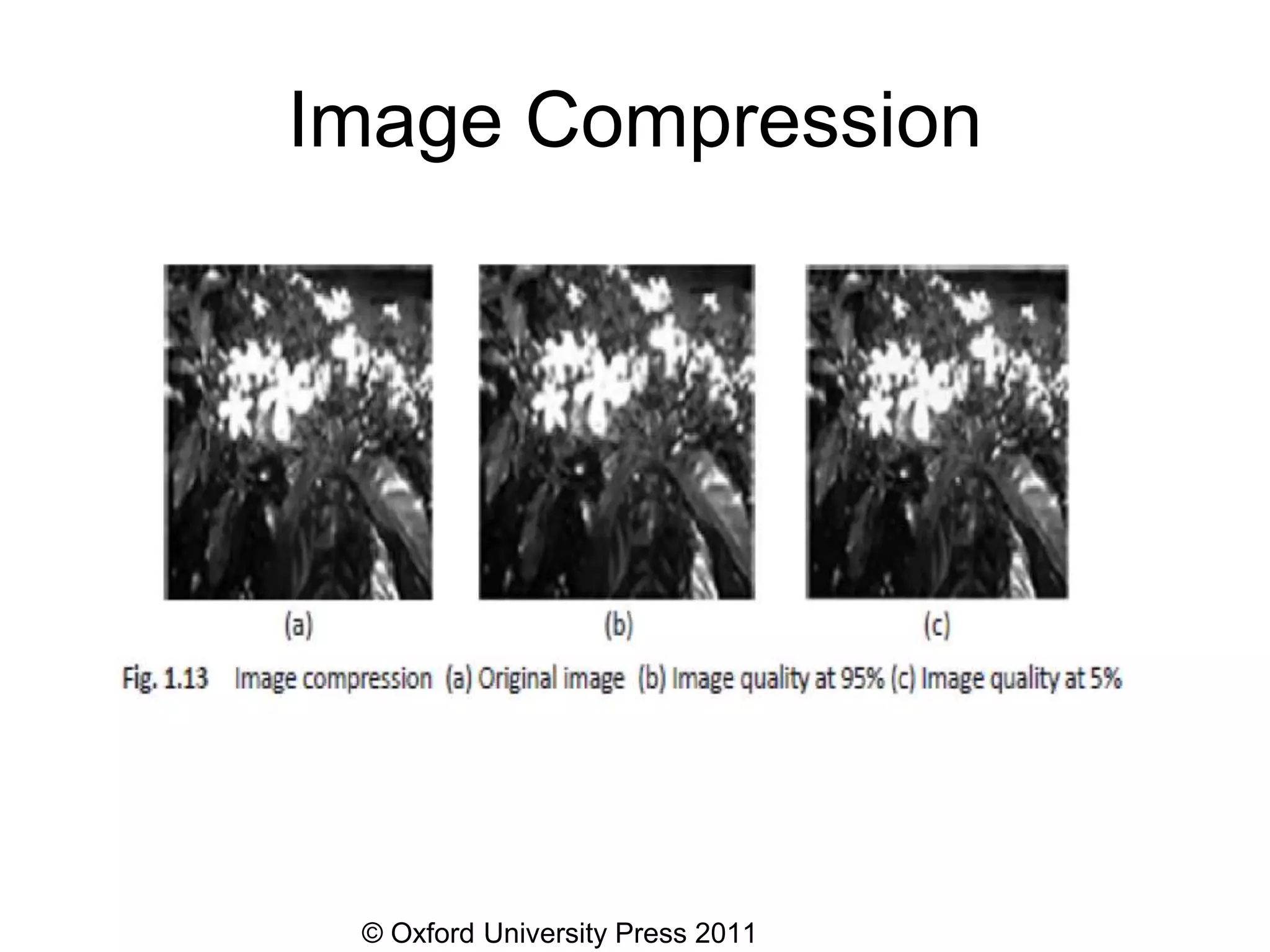 © Oxford University Press 2011
Image Compression
 