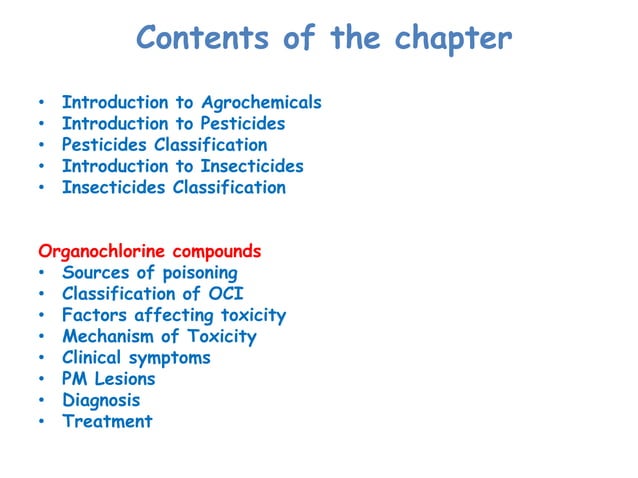 1-Introduction-Organochlorine-compound.pptx | Agriculture | Industries