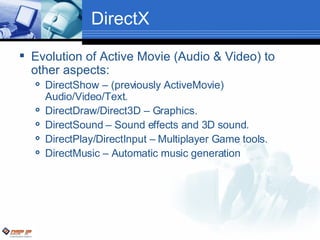 Windows Direct Actor 1– Introduction To Direct Show | PPT
