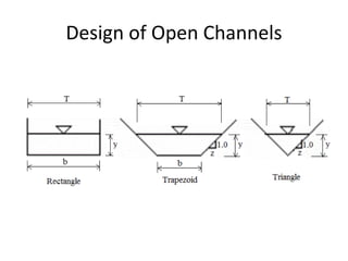 Design of Open Channels
 