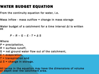 Hydrology introduction ( catchment area) | PPT