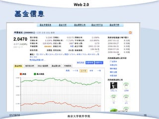 基金信息 01/19/10 南京大学软件学院 