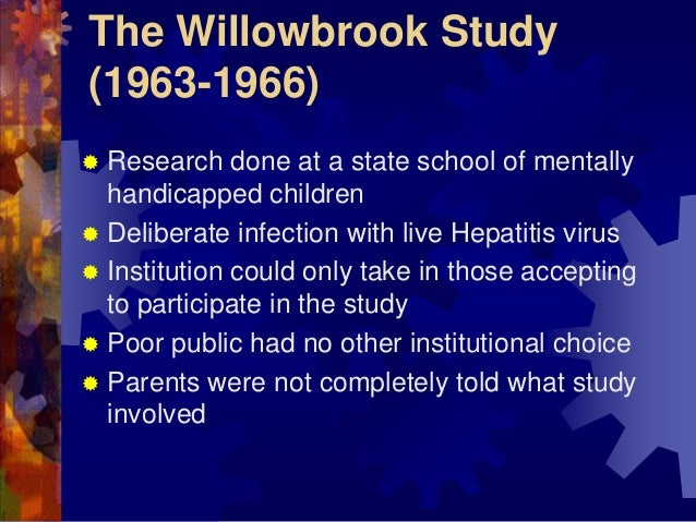 Ethical Dilemmas at Willowbrook Mental Institution