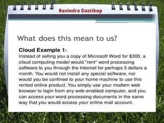 Cloud Computing is New
●
Ravindra Dastikop
 