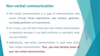 Introduction to Communication in Nursing & level of communication .pptx