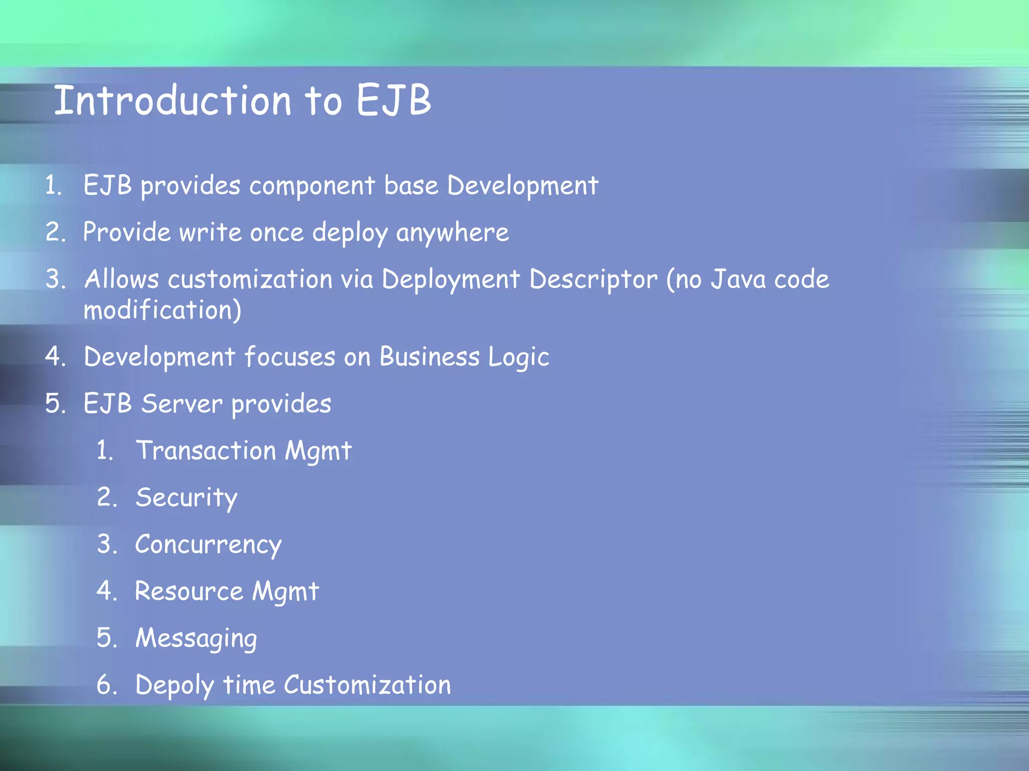 1-introduction to ejb | PPT
