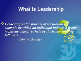 1 introduction to leadership | PPT