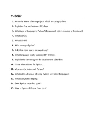 Introduction to Python | PDF | Programming Languages | Computing