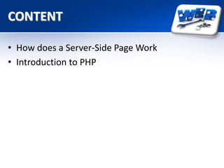 introduction to server-side scripting | PPTX | Web Development | Internet