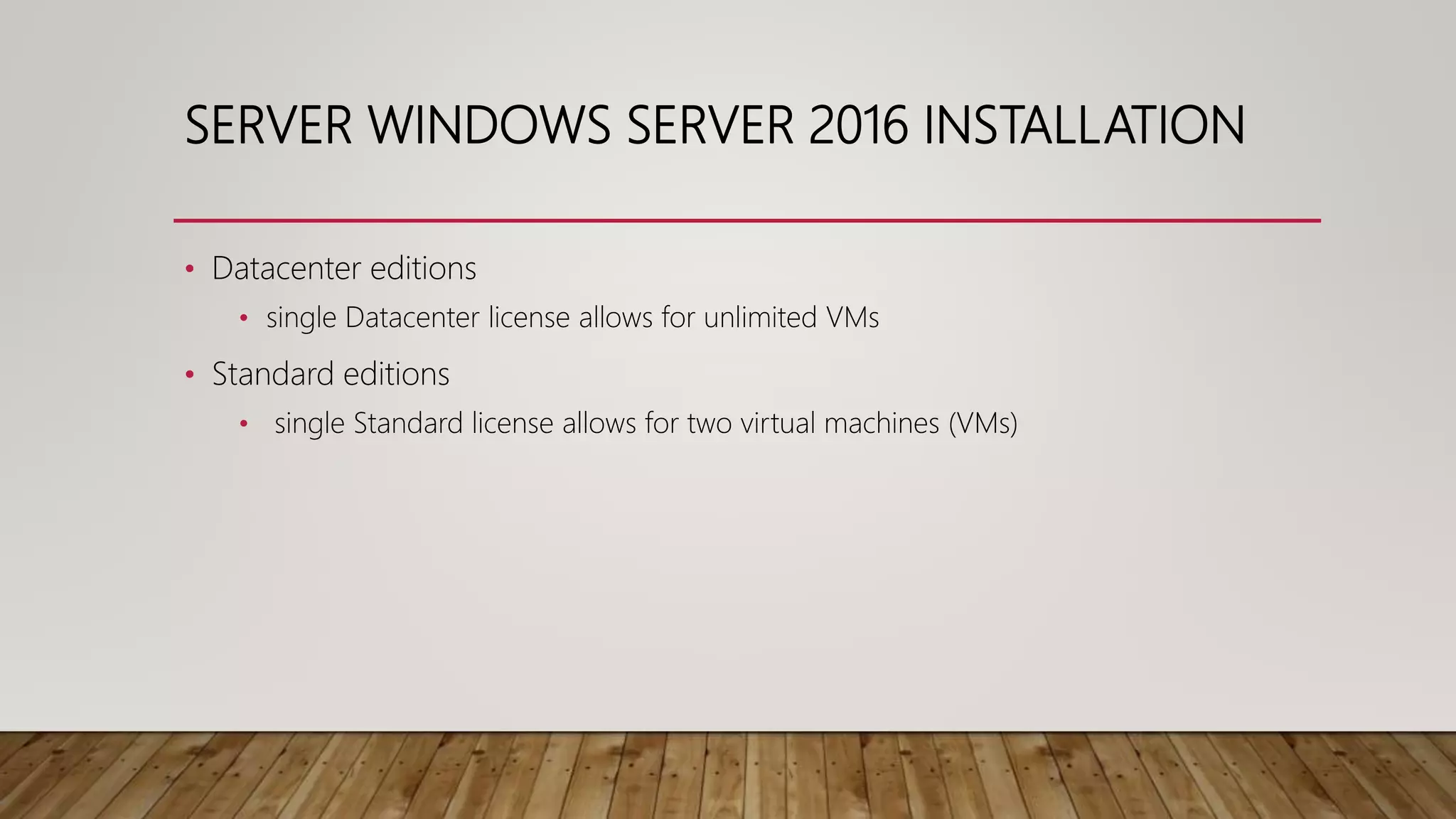 1 introduction to windows server 2016 | PPTX