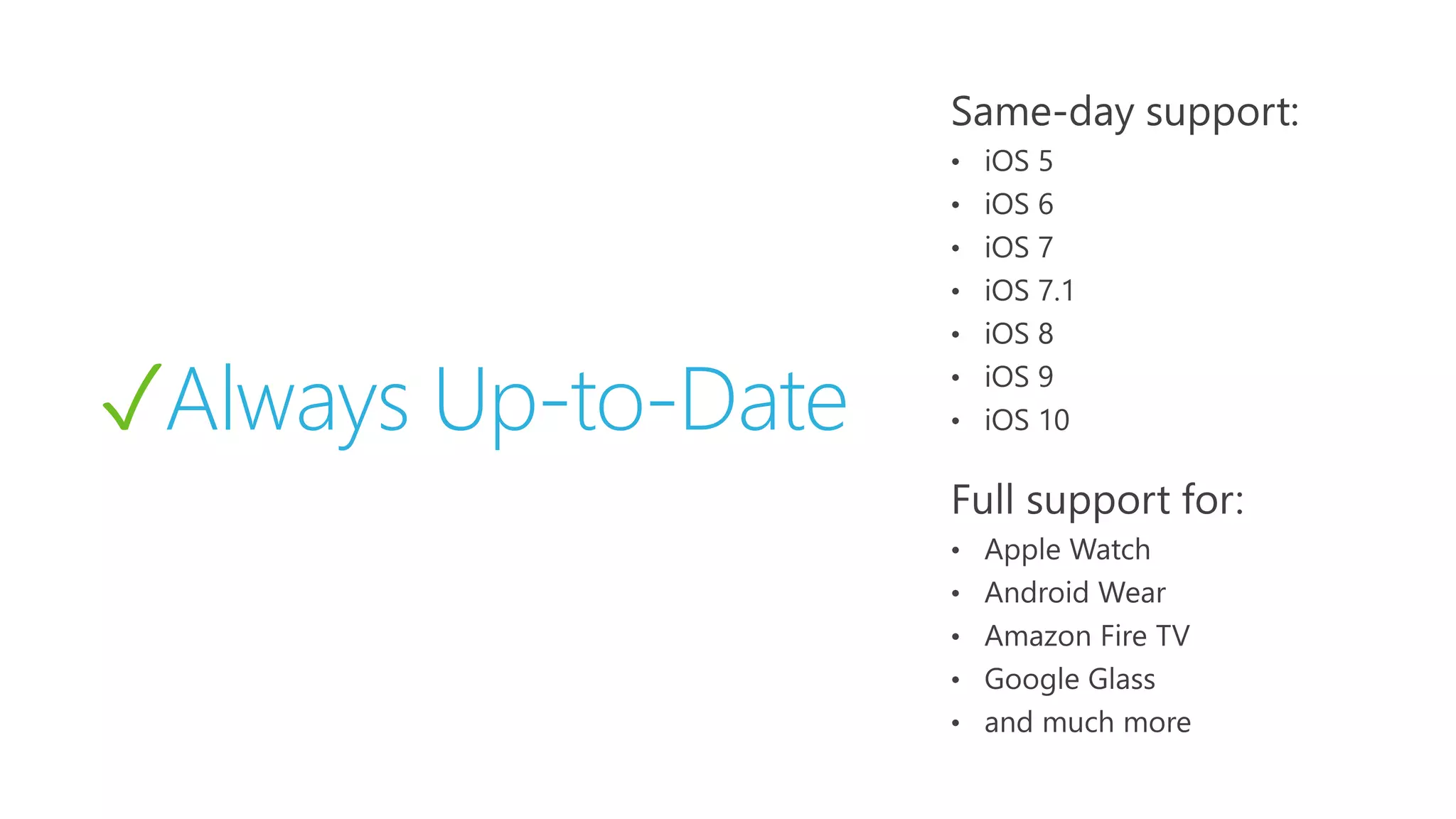 ✓Always Up-to-Date
•
•
•
•
•
•
•
•
•
•
•
•
 