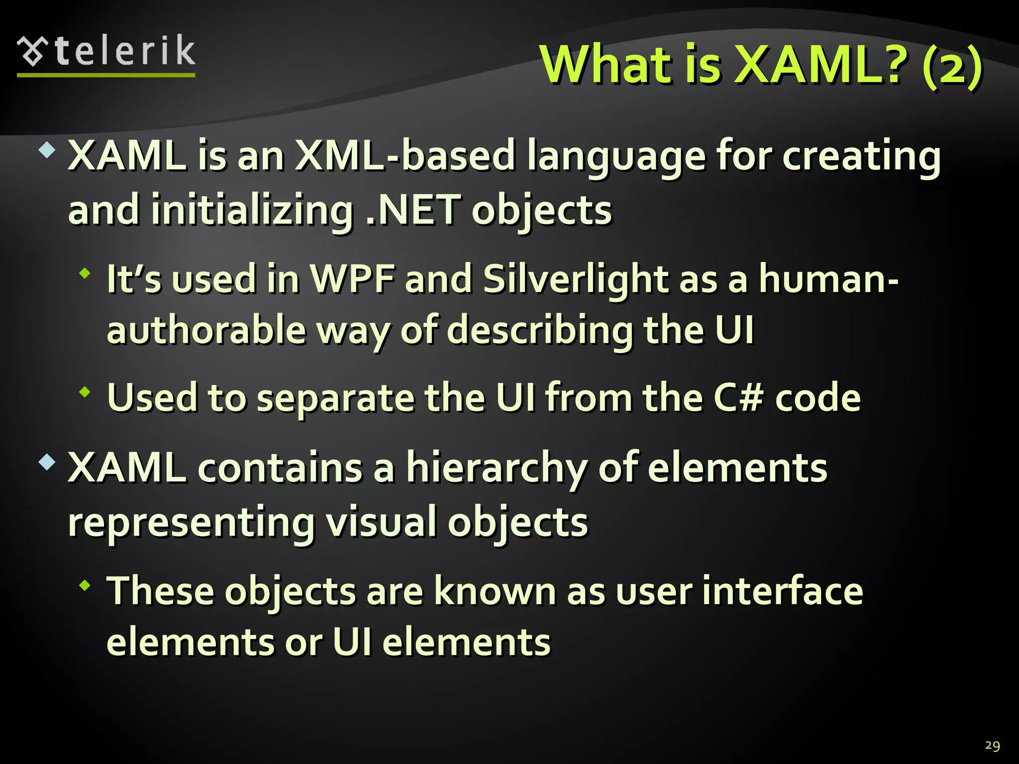 Introduction to XAML and WPF | PPT