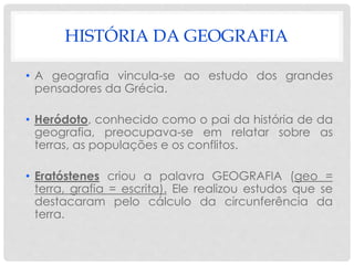 Introdução ao Epaço Geográfico - Geografia. | PPTX
