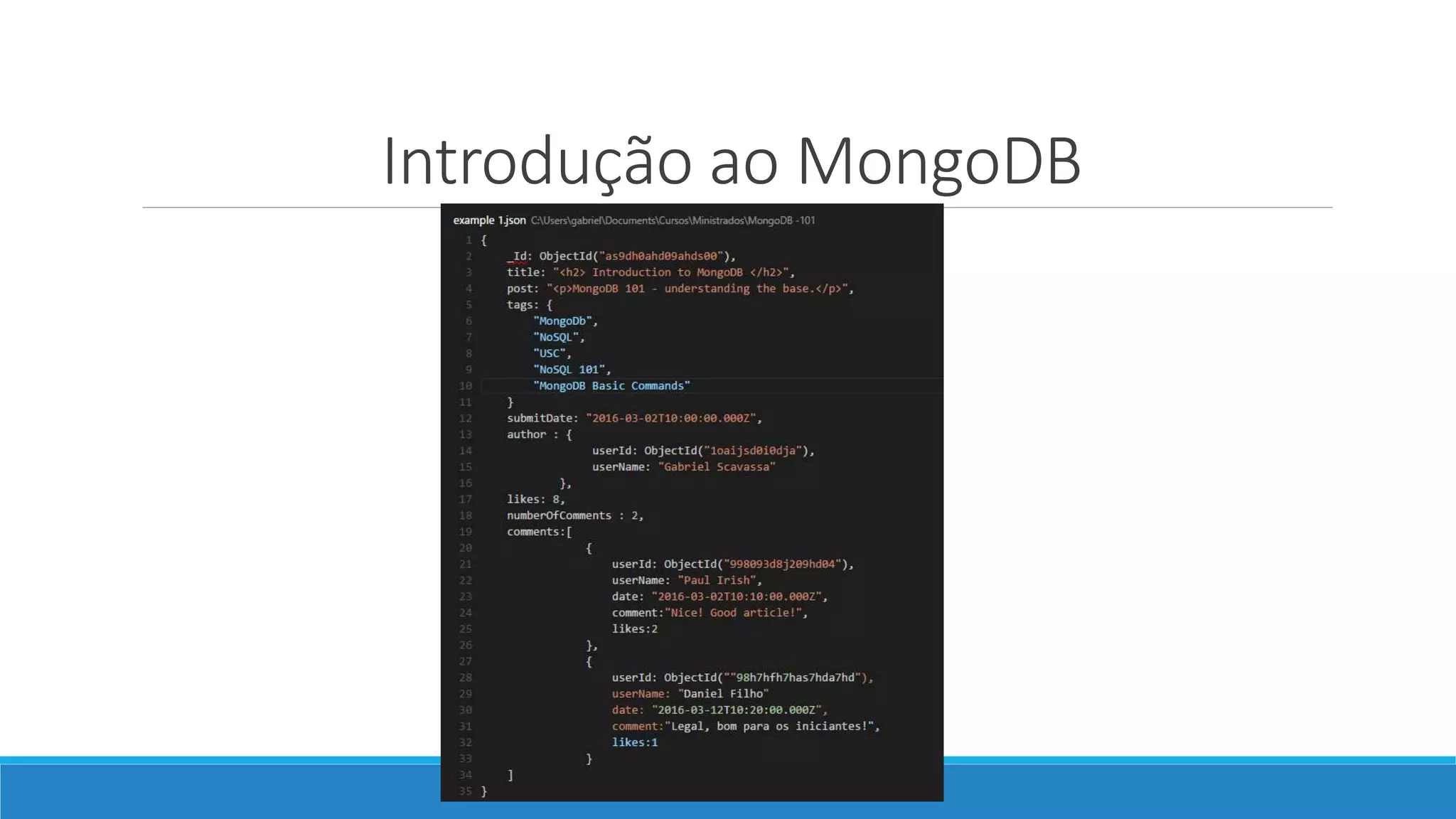 Introdução ao MongoDB
 