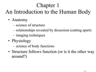 Chapter 1 An Introduction to the Human Body ,[object Object],[object Object],[object Object],[object Object],[object Object],[object Object],[object Object],1- 