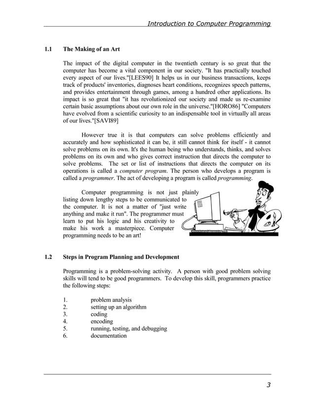Introduction to Computer Programming | PDF