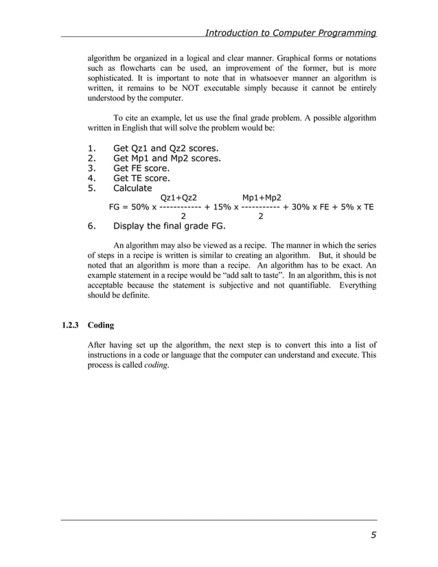 Introduction to Computer Programming | PDF