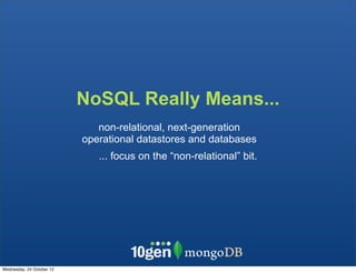 Intro to NoSQL and MongoDB | PDF | Databases | Computer Software and ...