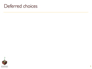 Deferred choices




                   1
 