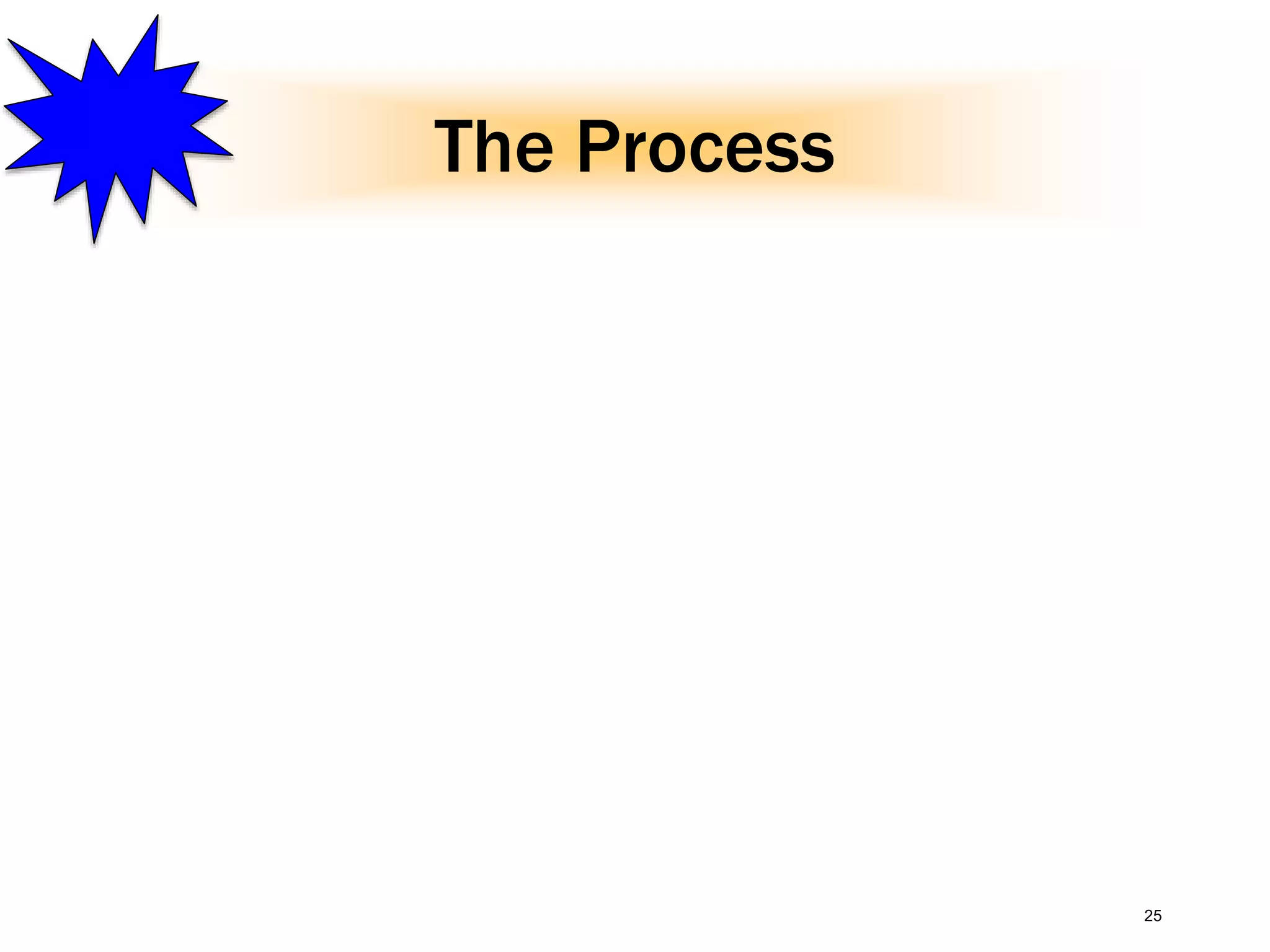 The Process
25
 