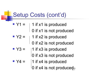 beyond linear programming: mathematical programming extensions | PPT