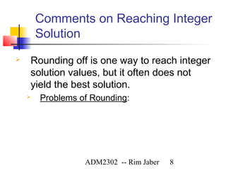 beyond linear programming: mathematical programming extensions | PPT