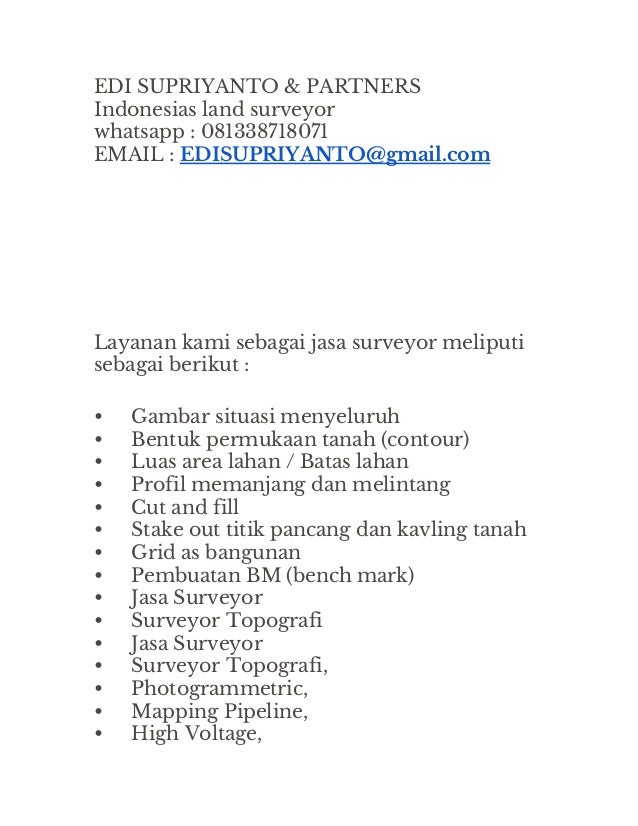 Jasa Layanan Service Survey Pemetaan Land Survey Ukur Tanah Sumatera