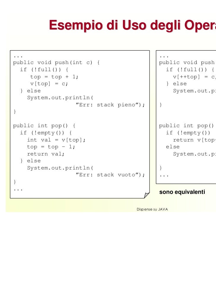 Linguaggio Java