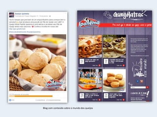 Blog com conteúdo sobre o mundo dos queijos
 