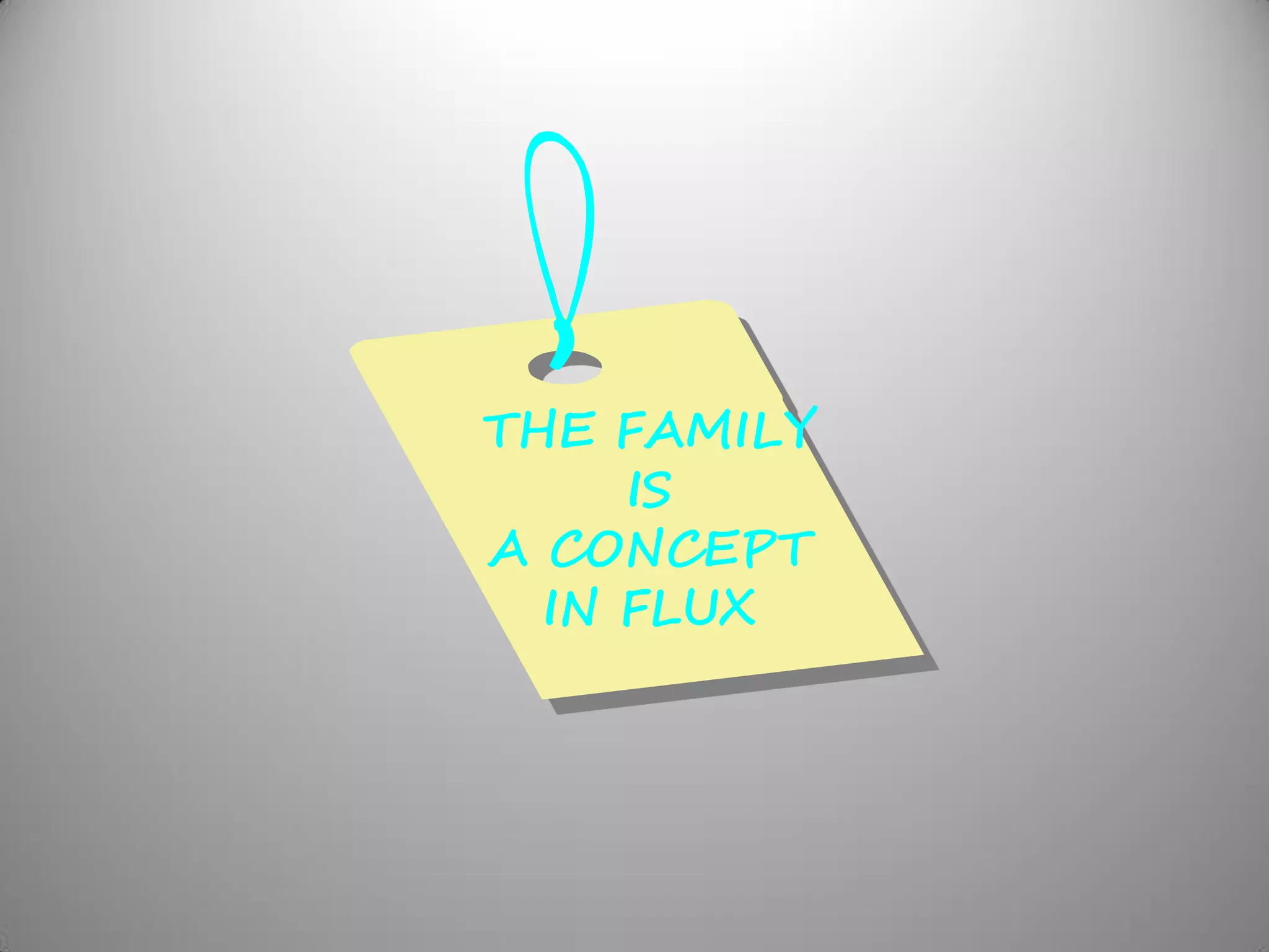 THE FAMILY
     IS
A CONCEPT
  IN FLUX
 