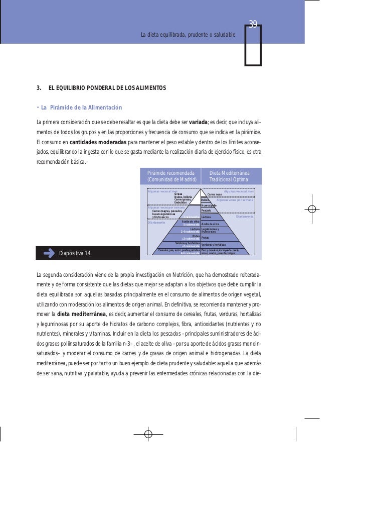 La Dieta Equilibrada Prudente O Saludable