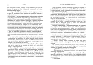 226                            LA META                                                           ELIYAHU M. GOLDRATT JEFF COX                       227


para la sección de ventas, una lista con los pedidos y sus fechas de             Tengo que darme cuenta de que Peach desconoce, en realidad, la
entrega. (Lo que ya no sé es si alguien de ventas confía en la lista,        profundidad del cambio que hemos operado. Tal vez lo debería saber,
aunque es bastante precisa.)                                                 se lo debería contar. Lou me lo propuso, pero le dije que no, todavía no.
    — Rogo —Peach llama mi atención—, en vista de que eres el único          Y tengo buenas razones para ello.
de aquí que ha obtenido ciertos progresos, te corresponde empezar la             Sé cómo reacciona Peach. He trabajado con él un montón de años.
ronda de informes.                                                           Es inteligente, pero poco innovador. Puede que hace un par de años nos
Abro mi carpeta y me lanzo a una exposición de los brillantes resultados     hubiese dejado mano libre, pero no ahora. Tengo el presentimiento de
de mi fábrica. Hemos tenido un magnífico mes en la mayoría de los            que nos obligaría a volver a los viejos métodos de contabilidad de
capítulos. El nivel de inventario ha descendido y continúa haciéndolo        costes, en los que tanto confía.
rápidamente. Al retener la entrada de material en la planta, ya no estamos       Tengo que dejar pasar el tiempo, hasta que cuente con pruebas
con atascos de material en curso. Las piezas llegan a los cuellos de         sólidas de que mi sistema —realmente, el sistema de Jonah— es el que
botella cuando deben y todo el sistema fluye ahora de una manera más         funciona. Aún es demasiado pronto, y hemos roto demasiados
suave y continua que antes. Y, ¿qué pasó con los rendimientos? Que           esquemas para irle con toda la verdad.
empezaron a caer cuando iniciamos las retenciones del material que entra         Pero sigo preguntándome si tendremos tiempo para eso. Esperaba
en el proceso, pero no tanto como nos temíamos. Resulta que estábamos        que, después de mi informe, Peach me indicase, pública o
consumiendo todo el inventario en exceso antes acumulado. Pero éste se       privadamente, que había abandonado la idea de cerrar la fábrica. Pero
redujo rápidamente gracias al aumento del número de pedidos servidos.        no ha ocurrido. Le observo desde el extremo opuesto de la mesa. Parece
Y ahora que empezamos nuevamente a abastecer de material a los no            otro, como abstraído. Mientras los demás hablan, se le ve medio atento.
cuellos de botella, los rendimientos vuelven a incrementarse. Donovan        Hilton parece ser el que le apunta qué decir. ¿Qué es lo que le ocurre?
me ha confirmado, confidencialmente, que las cifras volverán a ser como
antes.                                                                           Cuando la reunión termina, aproximadamente una hora después del
      La mejor noticia es que hemos liquidado los pedidos pendientes.        almuerzo, he decidido ir a hablar con él, si es que lo consigo. Al salir de
 Por asombroso que parezca. O sea, hemos mejorado nuestra respuesta          la sala le doy alcance por el pasillo y le pido una entrevista. El me
 al cliente. Los ingresos crecen y vamos por el buen camino. Es una          indica que entre en su despacho.
 pena que el informe que hemos preparado no pueda recoger todo el                — Bueno, ¿cuándo piensas quitarnos la espada que pende
 fondo de lo que en realidad está pasando.                                   sobre nuestras cabezas? —le pregunto vistiendo de jovialidad mi
      Al terminar mi exposición veo que Hilton Smyth cuchichea algo al       angustia.
 oído de Bill Peach. Hay un momento de silencio en la mesa. Peach                Bill se sienta en el gran sillón situado tras su mesa y me indica el
 asiente y se dirige luego a mí.                                             asiento frente al suyo. A no ser por la imponente mesa, podría
  — Buen trabajo, Al —reconoce, algo forzado. Y da por terminada mi          figurarme que se trataba de una conversación íntima.
  intervención, tras lo cual pide a otro director que presente su informe.       — ¿Qué te hace pensar que lo voy a hacer?
  Me vuelvo a sentar, algo irritado por el laconismo de Peach, quieja^no         — Bearington se está recuperando. Podremos lograr que la fábrica
  ha tenido a bien felicitarme en el grado en que el escrito de Frost        gane dinero para la división.
  parecía indicarle. Había entrado a la reunión con el sentimiento de            — ¿De verdad? Lo que yo creo, Al, es que habéis tenido un buen
  haber producido un vuelco completo en la situación de la fábrica.          mes. Que es un paso en la dirección correcta. Pero, ¿puedes asegurarme
  Esperaba, por tanto, algo más que un «buen trabajo» y unas palmaditas      que el próximo será igual de bueno? ¿Y los siguientes? Prefiero esperar
  en la espalda.                                                             esos resultados.
                                                                                 — Los tendrás.
 