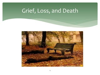 Grief, Loss, and Death




          19
 