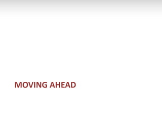 MOVING AHEAD
 
