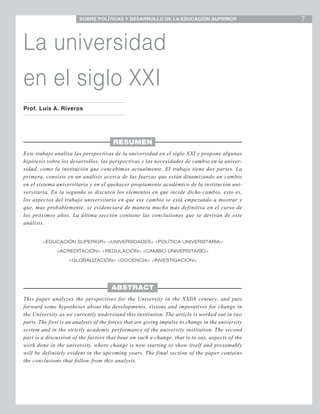 1. La Universidad Del Siglo Xxi | PDF