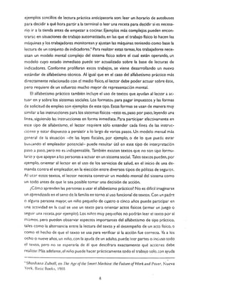 Lectura de El alfabetismo dentro y fuera del aula.