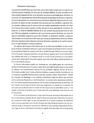 Lectura de El alfabetismo dentro y fuera del aula.