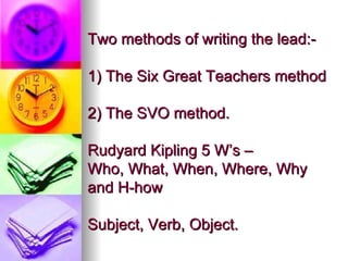 Kipling Method Example 1. Print Media - Lead | PPT