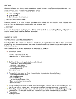 Efficient Reading | DOCX