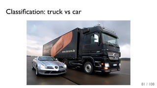 Classiﬁcation: truck vs car
81 / 108
 