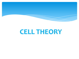 CELL THEORY
 
